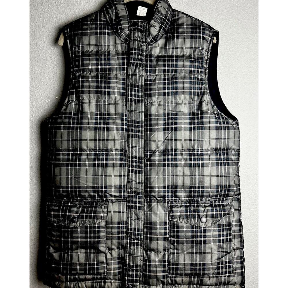 Cherokee Youth Reversible Blue Plaid Puffer Vest Size XL 16/18 Athleisure Sporty